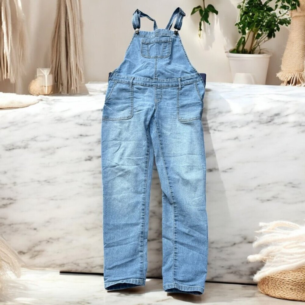 Planet Motherhood Pull On Cotton Maternity Overalls Size Small W/ Pockets - Picture 4 of 13